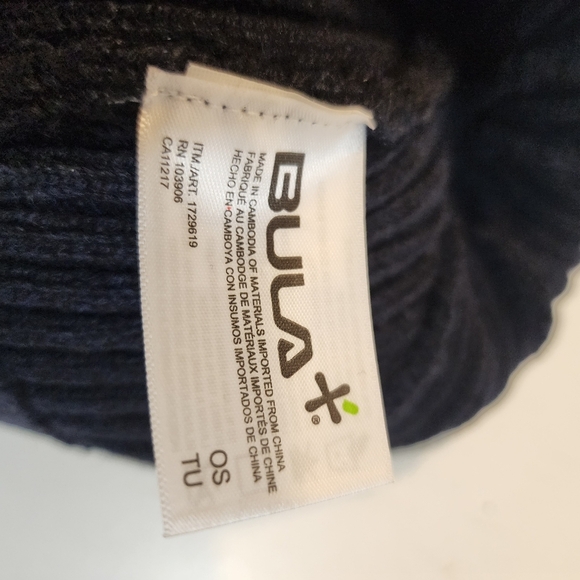 BULA Navy Ribbed Knit Beanie OS - Picture 2 of 7